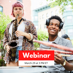 Students playing instruments