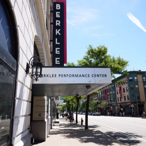 Outside of the Berklee Performance Center